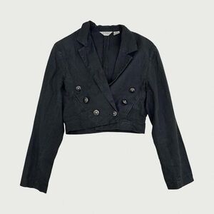 80s Military Style Cropped Blazer
